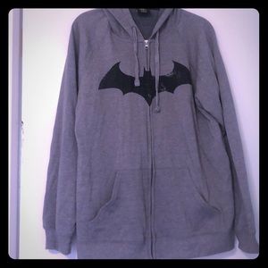 ❤️❤️Men’s Batman Grey Zip-Up Hoodie